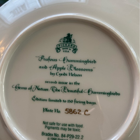 Pickard Hummingbird Plates Made in USA (EJ) - Picture 8 of 10